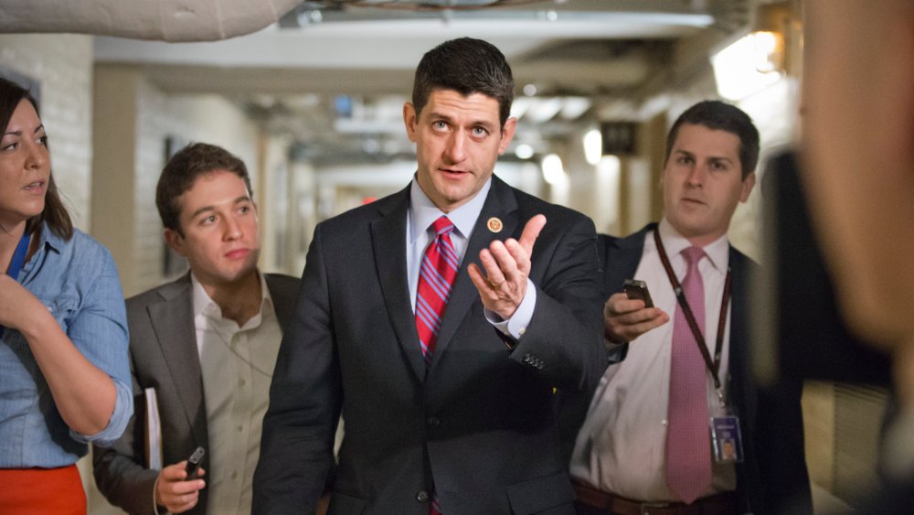House Budget Committee Chairman Rep. Paul Ryan, R-Wis., walking through a basement corridor on Capitol Hill in Washington, Wednesday, Dec. 11, 2013.