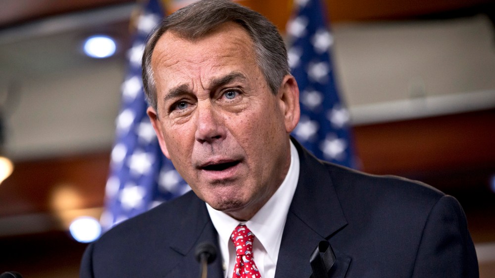 John Boehner rebukes conservative groups who oppose the pending bipartisan budget compromise, Dec. 12, 2013.