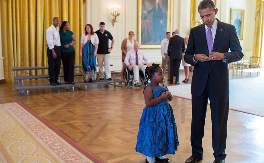 President Obama writes school excuse note for Alanah Poullard, 5.