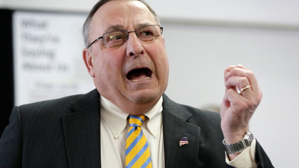 Maine Gov. Paul LePage during a news conference March 10, 2014, in Brunswick, Maine.