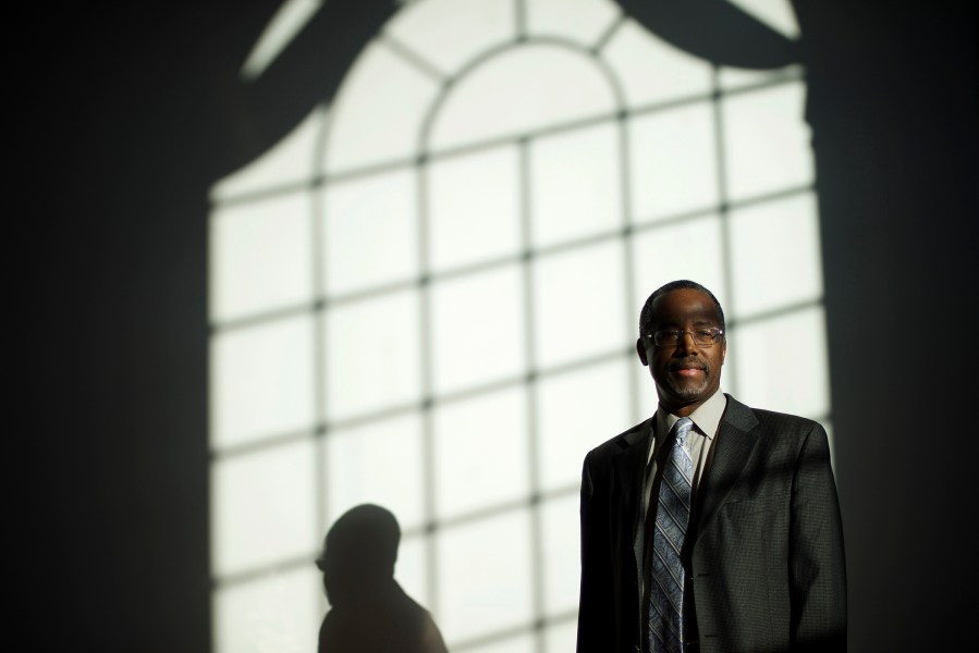 Dr. Benjamin Carson photographed at his residence in Upperco, Md. on Nov. 27, 2014. (Photo by Mark Makela)