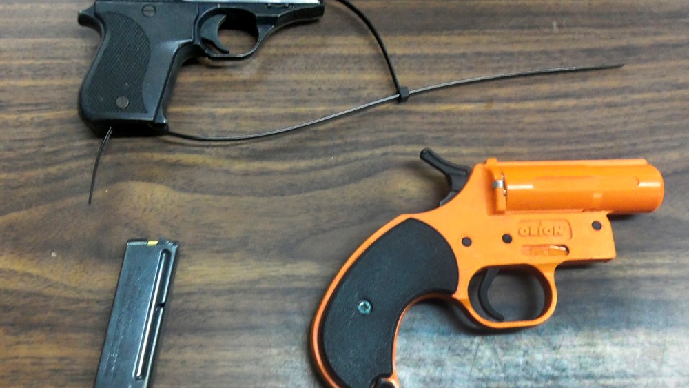 Police say a 7-year-old New York City boy brought, with ammunition, to his Queens elementary school in his backpack. (AP Photo/New York City Police Department)