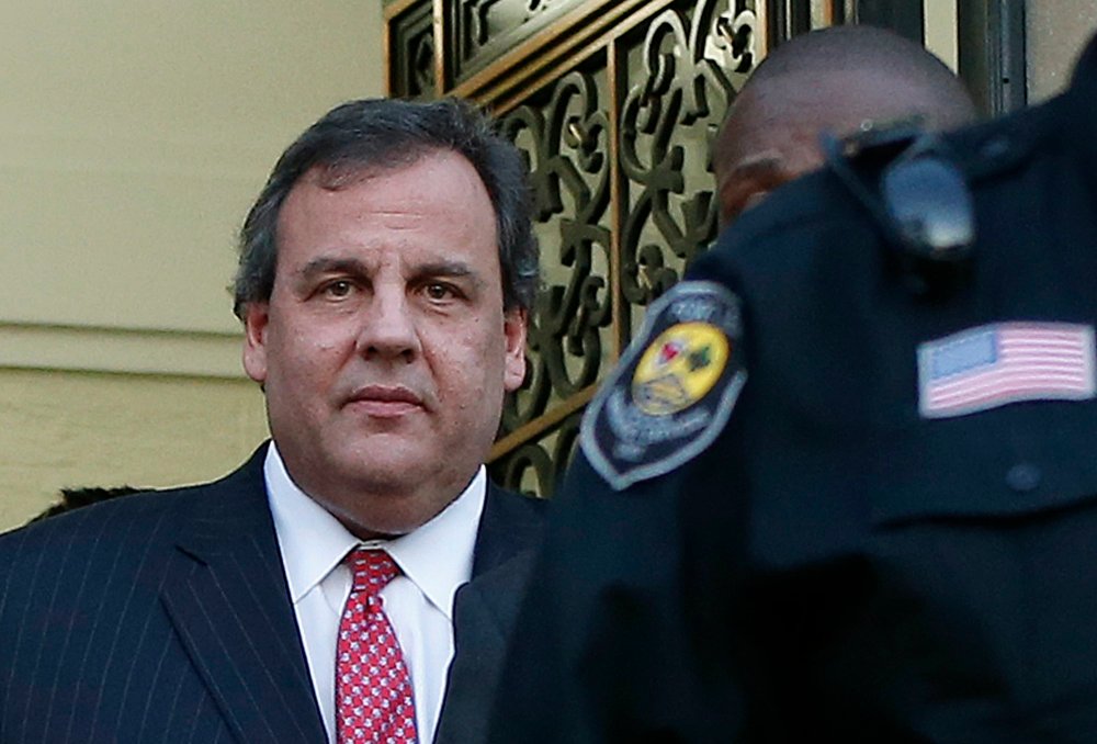 New Jersey Gov. Chris Christie leaves City Hall Thursday, Jan. 9, 2014, in Fort Lee, N.J.