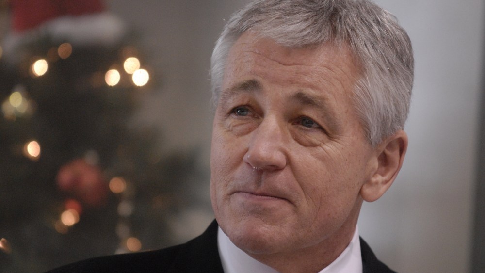 Former. Sen. Chuck Hagel, R-Nebraska, could face a bumpy nomination fight.(AP Photo/Dave Weaver)