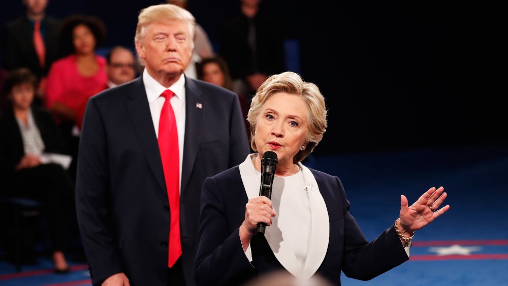 Image: Candidates Hillary Clinton And Donald Trump Hold Second Presidential Debate At Washington University