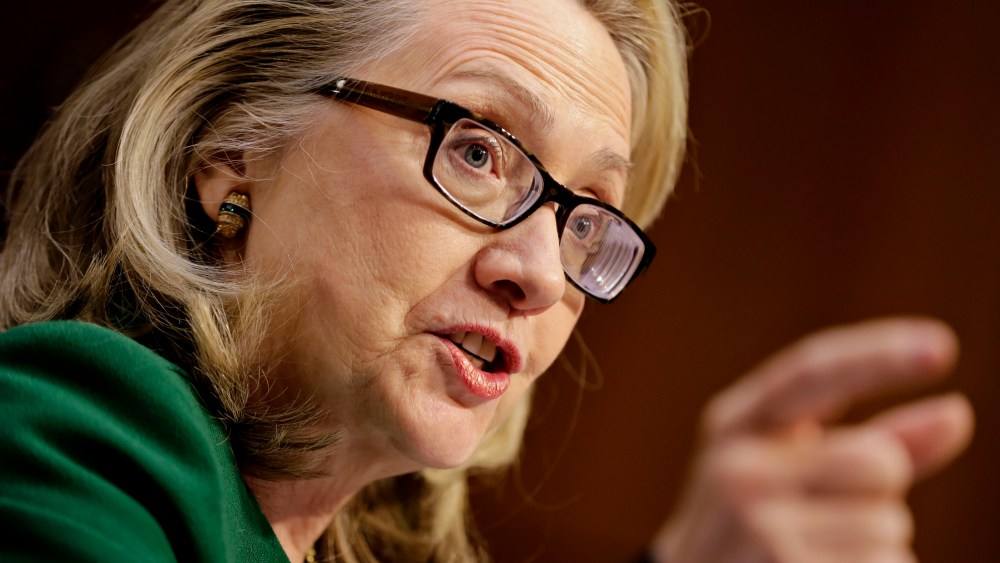 Secretary of State Hillary Clinton testified on Capitol Hill in January before the Senate Foreign Relations Committee hearing on the September attack on the U.S. diplomatic mission in Benghazi. (Photo by J. Scott Applewhite/AP Photo)