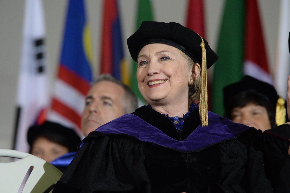 Image: Hillary Clinton Delivers Commencement Address At Wellesley College