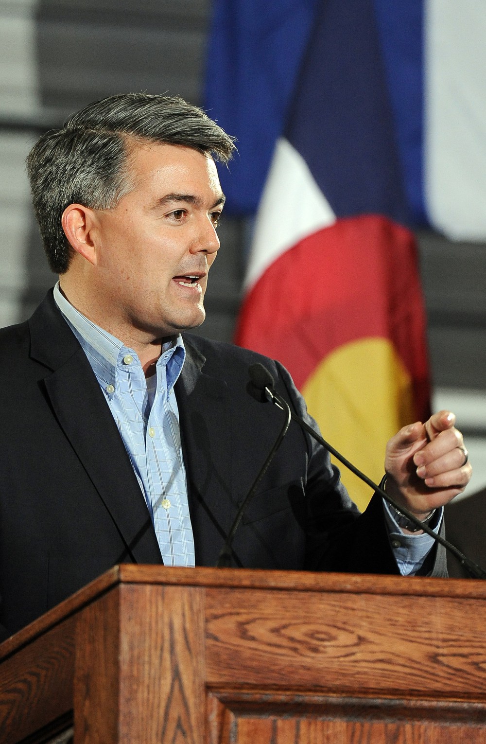 Colorado Republican Congressman Cory Gardner officially announces his candidacy for the U.S. Senate, March 1, 2014, in Denver.