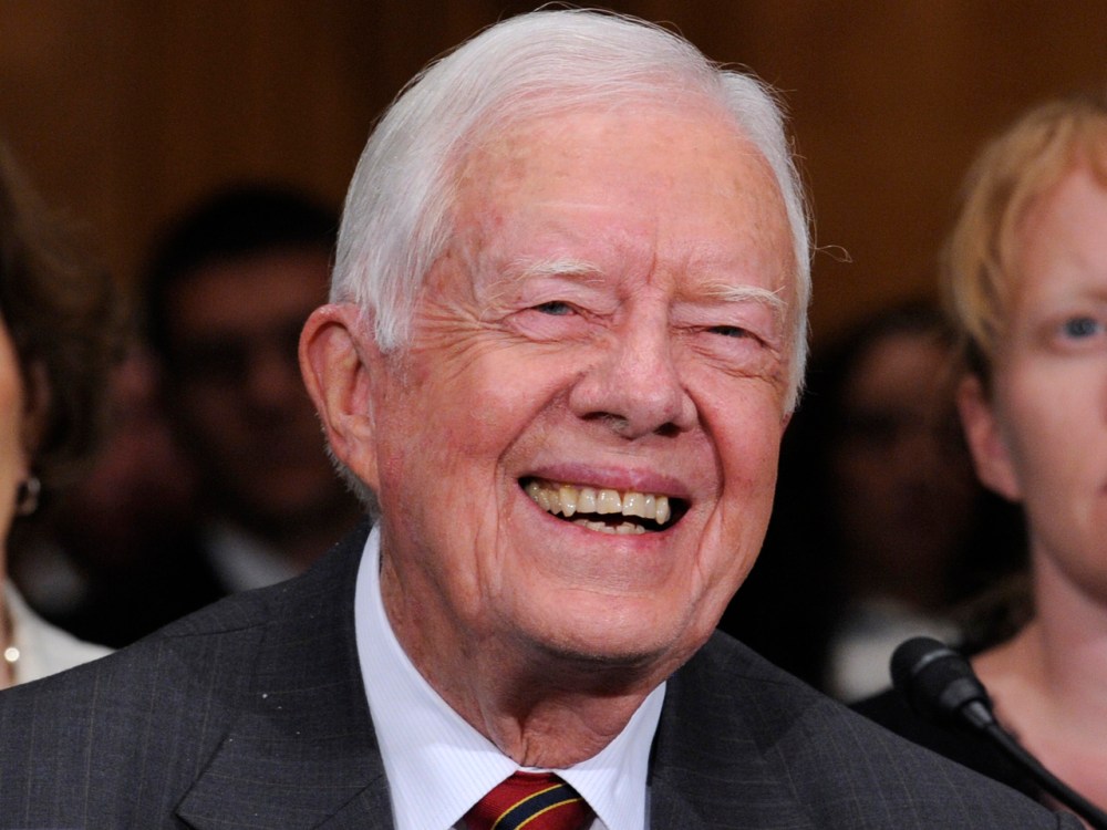 Former President Jimmy Carter is in favor of marijuana legalization in Colorado and Washington State. (Susan Walsh/AP Photo)