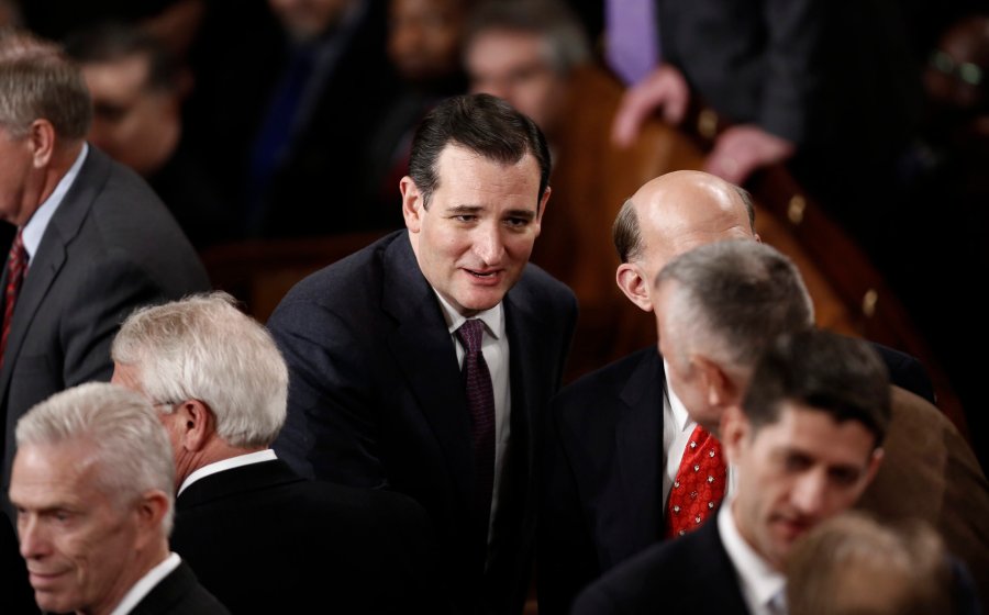 Image: Sen. Ted Cruz before the State of the Union address.