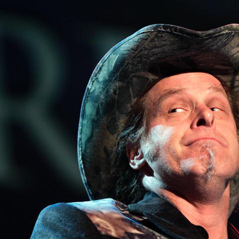 In this May 19, 2006 file photo, Ted Nugent performs during the opening ceremony of the National Rifle Association annual convention in Milwaukee.