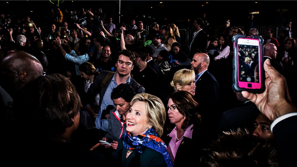 Democratic candidate Hillary Clinton campaigns in Las Vegas, Nev. on Feb. 19, 2016. (Photo by Dina Litovsky/Redux for MSNBC)