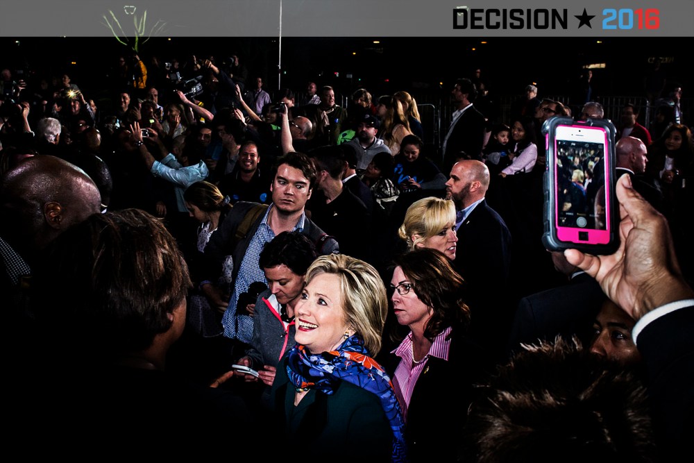 Democratic candidate Hillary Clinton campaigns in Las Vegas, Nev. on Feb. 19, 2016. (Photo by Dina Litovsky/Redux for MSNBC)