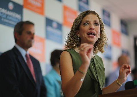 Democratic National Committee Chair Debbie Wasserman Schultz (D-FL) speaks during a rally in Miami, Fla. as she continues the DNC and Obama for America Gotta Vote Bus tour on October 25, 2012. (Photo by Joe Raedle/Getty Images)
