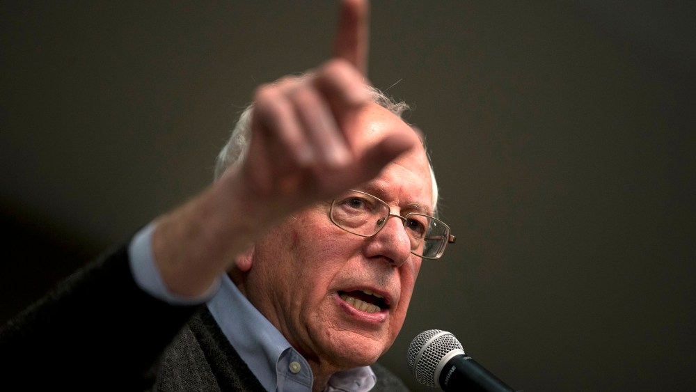 Democratic presidential candidate Sen. Bernie Sanders, I-Vt., speaks at a campaign event on the campus of Upper Iowa University, Jan. 24, 2016, in Fayette, Iowa. (Photo by Jae C. Hong/AP)