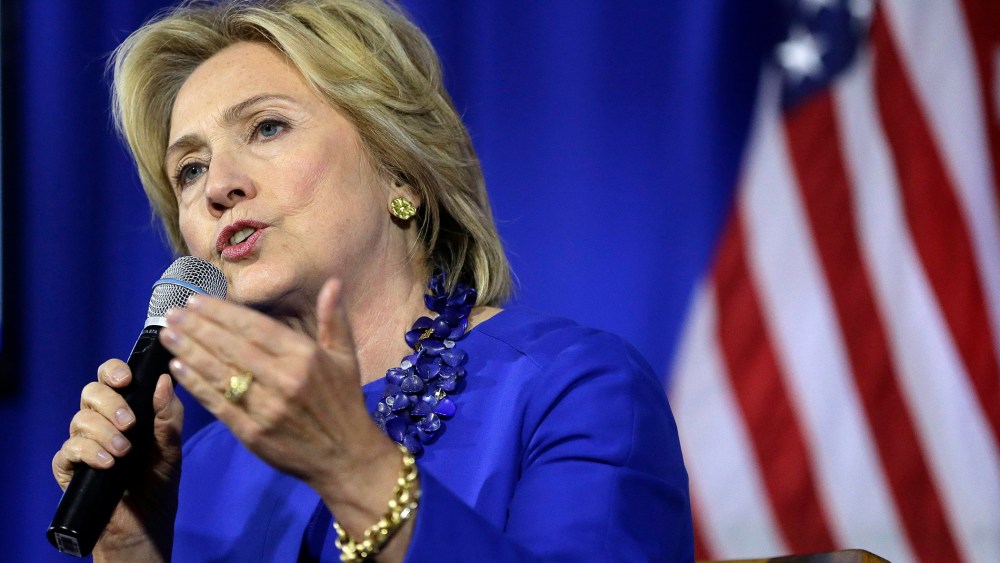 Democratic presidential candidate Hillary Rodham Clinton speaks during a forum on substance abuse, Oct. 1, 2015, in Boston, Mass. (Photo by Steven Senne/AP)