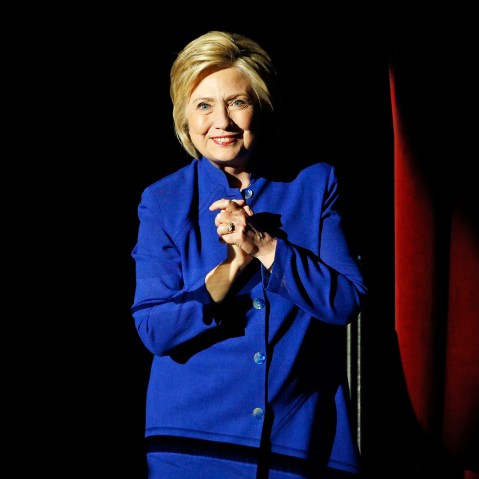 Democratic presidential candidate Hillary Clinton speaks at a concert at the Greek Theater, June 6, 2016, in Los Angeles. (Photo by John Locher/AP)