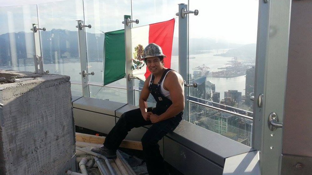 Diego Saul Reyna atop the Trump Tower in Vancouver, Canada. (Photo courtesy of Diego Saul Reyna)