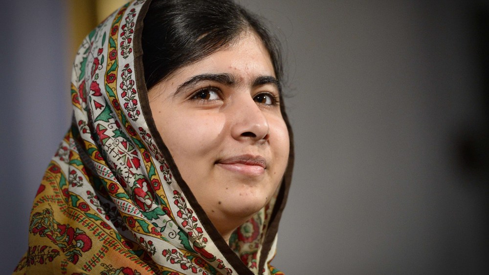 Pakistani activist for female education Malala Yousafzai attends a press conference in Sweden on Oct. 29, 2014.