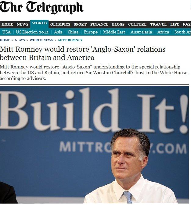 Romney advisor's 'Anglo-Saxon' remark 'stunningly offensive'