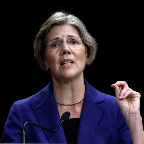 Democratic challenger Elizabeth Warren speaks during a debate with Republican Sen. Scott Brown in Springfield, Mass. last month. (Photo: AP Photo/Elise Amendola)