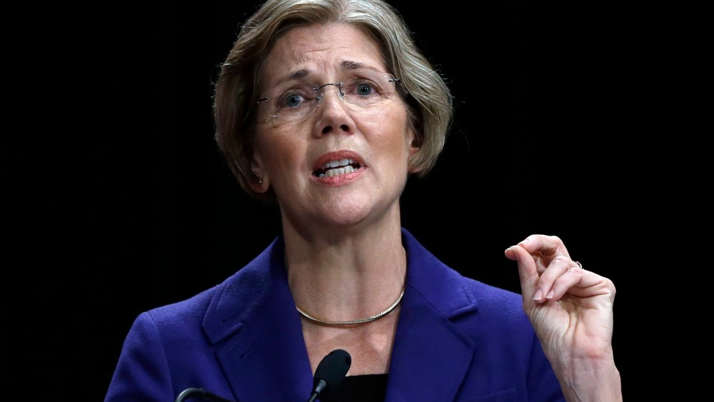 Democratic challenger Elizabeth Warren speaks during a debate with Republican Sen. Scott Brown in Springfield, Mass. last month. (Photo: AP Photo/Elise Amendola)