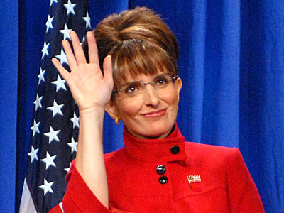 Tina Fey doing an impression of Sarah Palin in 2008 on "Saturday Night Live."  (File photo  by Dana Edelson, NBCU Photo Bank/AP)