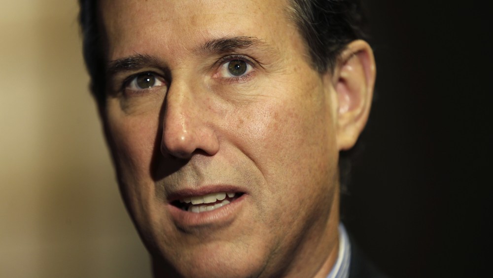 Rick Santorum during an interview in New York, Nov. 18, 2013.
