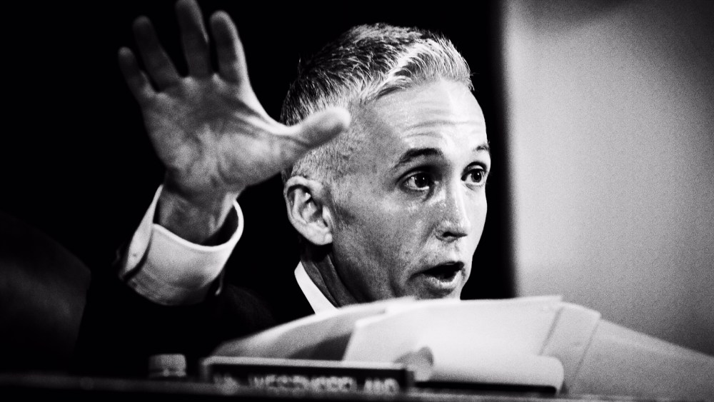 Rep. Trey Gowdy (R-S.C.) questions former Secretary of State and Democratic presidential candidate Hillary Clinton as she testifies before the House Select Committee on Benghazi on Capitol Hill in Washington, D.C. (Photo by Mark Peterson/Redux for MSNBC)