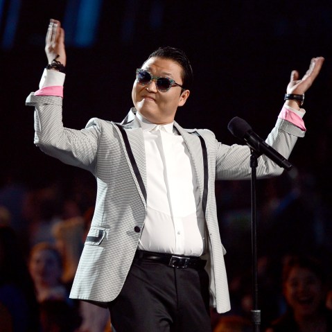 Musician Psy speaks onstage onstage during the 2013 Billboard Music Awards at the MGM Grand Garden Arena on May 19, 2013 in Las Vegas, Nevada.  (Photo by Ethan Miller/Getty Images)