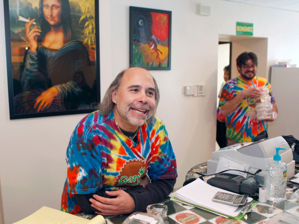 FILE PHOTO: In this file photo from 2009, Steve Horowitz the owner of "Ganja Gourmet" talks about his new business in Denver on Wednesday, Dec. 9, 2009. The new pot shop is luring patients with promises of high-end food packing a dose of medical...