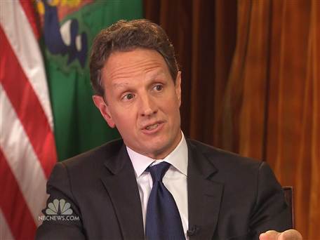 Treasury Secretary-designate Timothy Geithner, during a new conference by President-elect Barack Obama, announcing members of Obama's economic team, Monday, Nov. 24, 2008, in Chicago. (AP Photo/Pablo Martinez Monsivais) ** zu unserem KORR. **