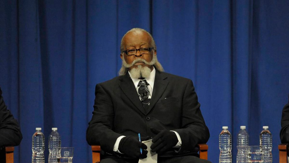 Jimmy McMillan of the Rent is 2 Damn High Party, running for New York State Governor, speaks during the gubernatorial debate at Hofstra University Oct. 18, 2010 in Hempstead, N.Y. (Photo by Audrey C. Tiernan/Getty)