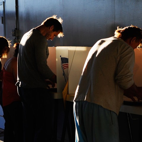Voters cast their ballots for the midterm elections on Nov. 2, 2010 in Los Angeles, Calif. (Photo by Kevork Djansezian/Getty)