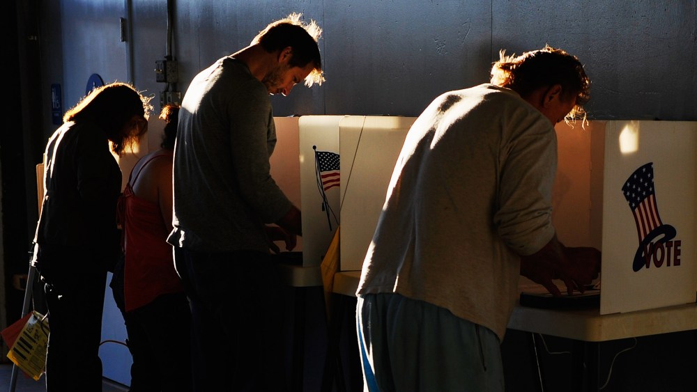 Voters cast their ballots for the midterm elections on Nov. 2, 2010 in Los Angeles, Calif. (Photo by Kevork Djansezian/Getty)