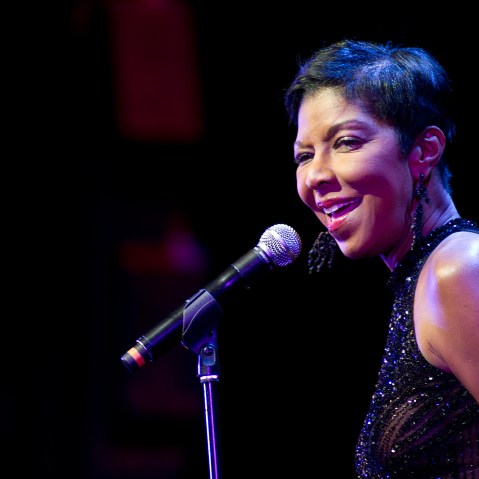 Natalie Cole performs live on stage during the Hunger Project Concert at the Apollo Victoria on Jan. 9, 2011 in London, England. (Photo by Ian Gavan/Getty)