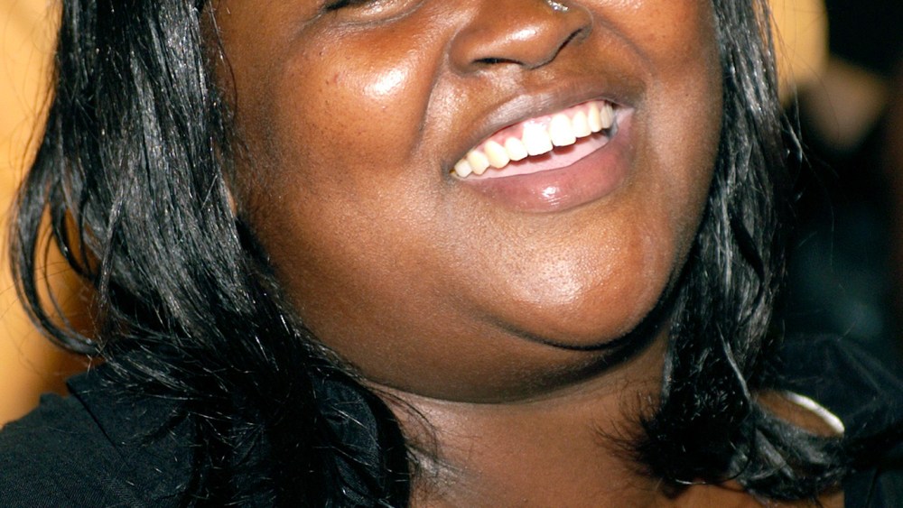 Author Sister Souljah appears at an event July 13, 2002 at Madison Square Garden in New York, N.Y. (Photo by Lawrence Lucier/Getty)