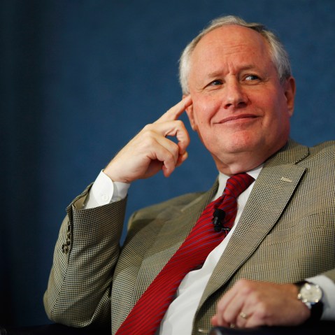 The Weekly Standard Editor William Kristol leads a discussion on Peter Thiel's National Review article, "The End of the Future," at the National Press Club Oct. 3, 2011 in Washington, DC. (Photo by Chip Somodevilla/Getty)