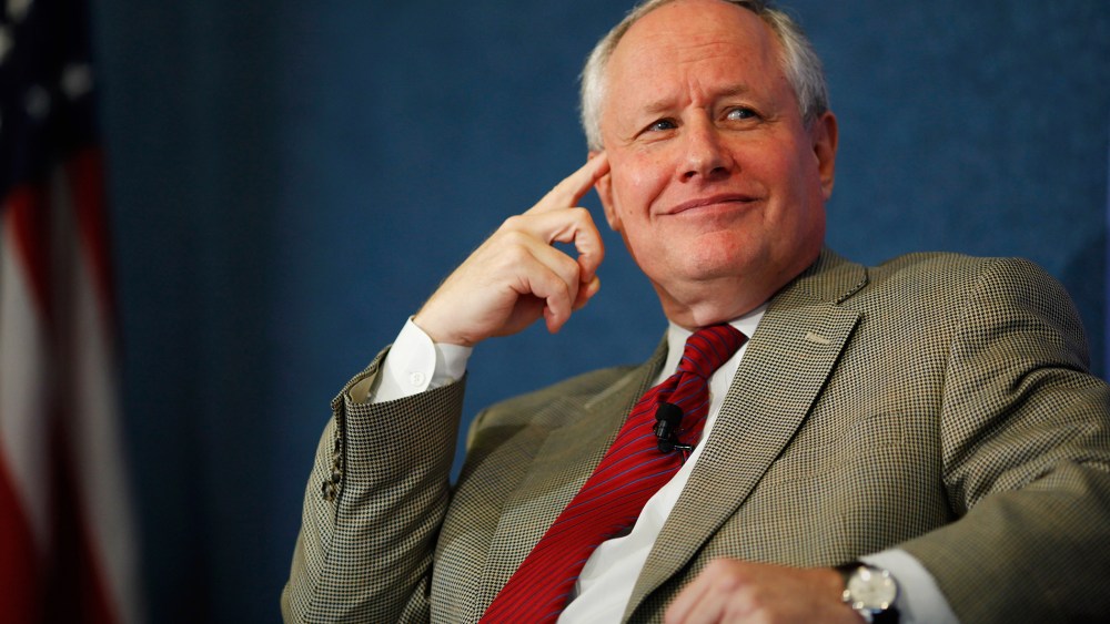 The Weekly Standard Editor William Kristol leads a discussion on Peter Thiel's National Review article, "The End of the Future," at the National Press Club Oct. 3, 2011 in Washington, DC. (Photo by Chip Somodevilla/Getty)