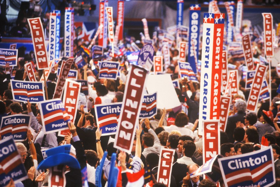 State delegates at the 1992 Democratic National Convention at Madison Square Garden in New York, N.Y. (Photo by Visions of America/UIG/Getty)
