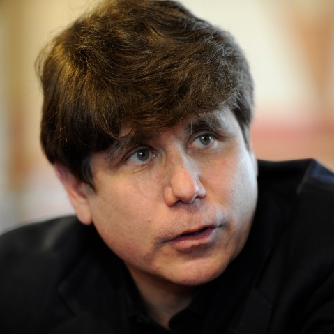 Former Ill. Gov. Rod Blagojevich before turning himself in to the Federal Correctional Institution (FCI) Englewood just a few minutes away in Littleton, Colo. on March 15, 2012. (Photo by Joe Amon/The Denver Post/Getty)