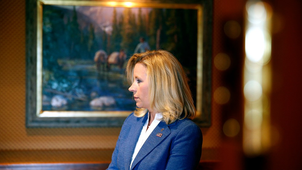 Then Senate candidate Liz Cheney, daughter of former Vice President Dick Cheney, in Little America Hotel and Resort, Cheyenne, Wyo., July 17, 2013. Cheney has announced she is considering another congressional bid. (Photo by Marc Piscotty/Getty)