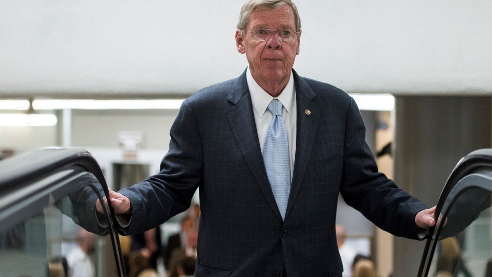 Sen. Johnny Isakson, R-Ga., arrives in the Capitol for a vote on Tuesday, Sept. 24, 2013. (Photo By Bill Clark/CQ Roll Call/Getty)