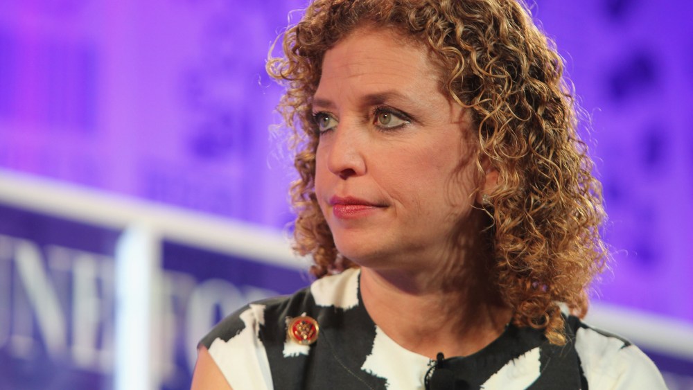 Debbie Wasserman Schultz speaks onstage at the FORTUNE Most Powerful Women Summit on Oct. 16, 2013 in Washington, DC. (Photo by Paul Morigi/Getty)