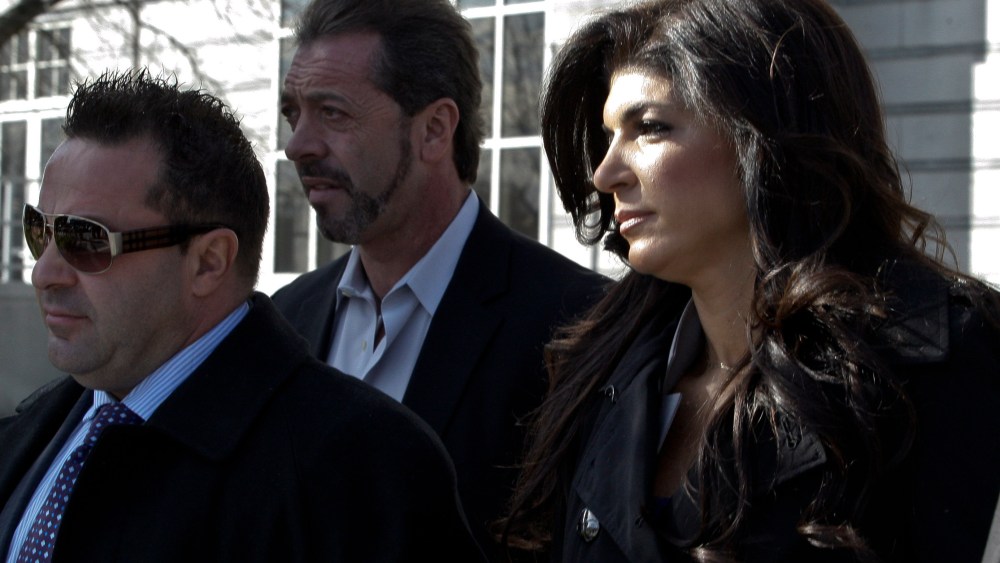 Teresa Giudice and her husband Giuseppe 'Joe' Giudice leave Newark federal court on Nov. 20, 2013 in Newark, N.J. (Photo by Kena Betancur/Getty)