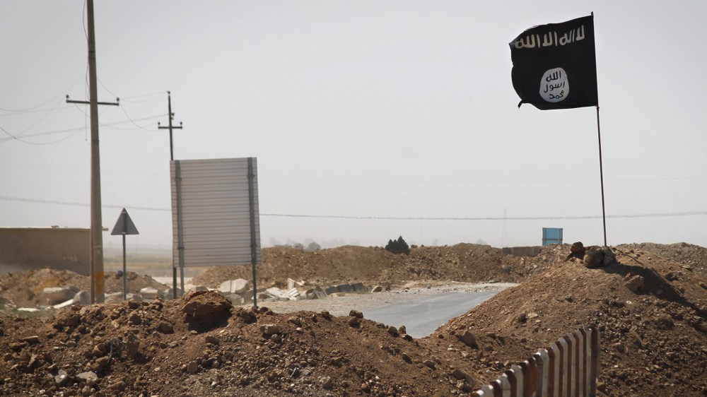 A flag of the Islamic State (ISIS) (Photo by JM Lopez/AFP/Getty).