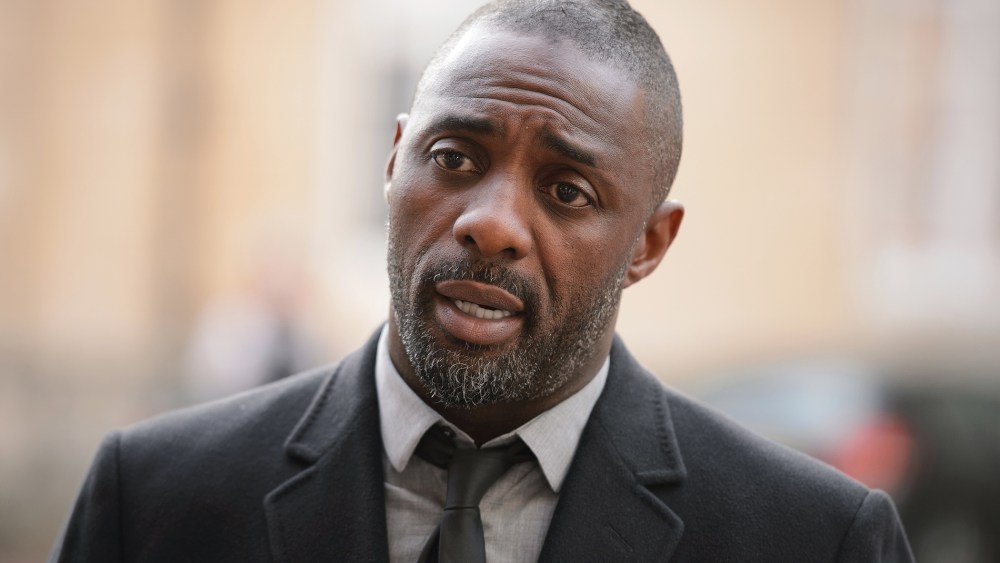 British actor Idris Elba speaks to the media ahead of the "Defeating Ebola: Sierra Leone" conference at Lancaster House on Oct. 2, 2014 in London, England. (Photo by Leon Neal/WPA Pool/Getty)