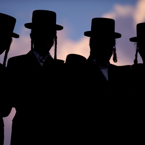 Ultra-Orthodox Jews pray in the city of Ramat Gan near Tel Aviv. (Photo by Jack Guez/AFP/Getty)