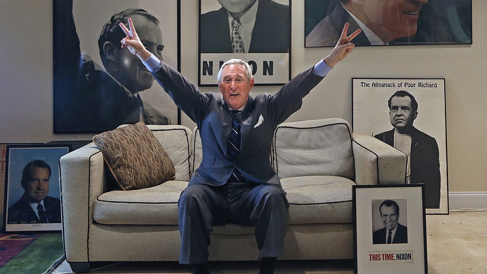 Roger Stone, pictured at his office in Fort Lauderdale, Fla., is a veteran Republican political operative with a reputed skill for dirty tricks. (Photo by Carl Juste/Miami Herald/Getty)