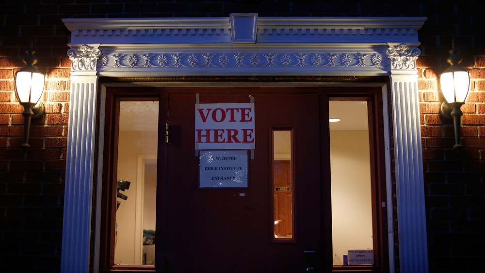 A polling station located at Pleasant Green Baptist Church is open for voting Nov. 4, 2014 in Lexington, Ky. (Photo by Win McNamee/Getty)